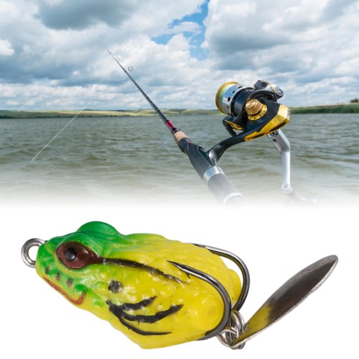 Frog Lure Bass Bait Metalowa cekinowa przynęta w stylu G