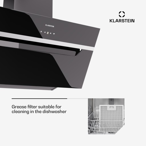 Вытяжка кухонная настенная Klarstein 60см 303м³/ч LED стекло
