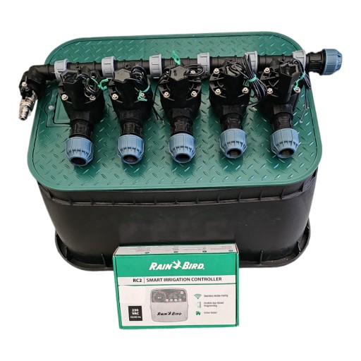 Zestaw Rain Bird HV 5 sekcji Kompresor RainBird Sterownik RC2 z WiFi PE 25