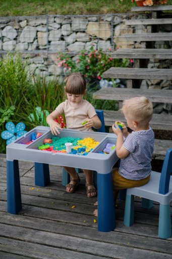 СТОЛ 2 стула 3в1 Столешница Sandbox для кубиков