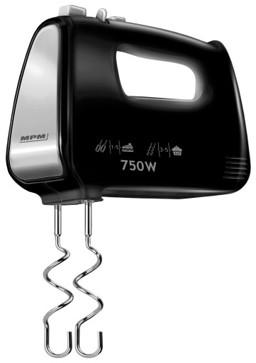 МОЩНЫЙ ЧЕРНЫЙ РУЧНОЙ МИКСЕР MPM 750 Вт ТУРБО 5-СКОРОСТНОЙ MMR-19C