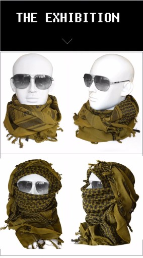 Airsoft Military Shemagh утолщает мусульманский хиджаб Многофункциональный тактический шарф