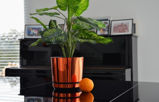 Doniczka 14 Oranż POŁYSK glamour pomarańczowa LOFT