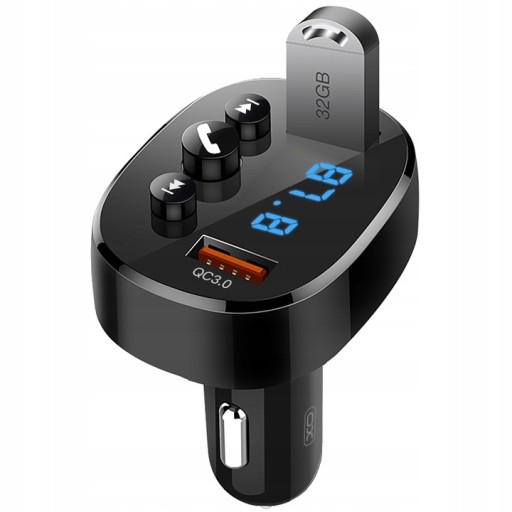 FM-ПЕРЕДАТЧИК BLUETOOTH QC 3.0 ЗАРЯДНОЕ УСТРОЙСТВО 2xUSB 20 Вт
