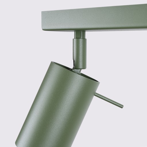 Plafon RING 4L zielony oliwkowy oryginalna lampa sufitowa listwa do holu