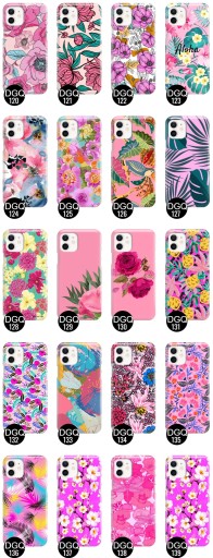 Etui + Szkło Do iPHONE 12 Kwiatowe Flower Wzory