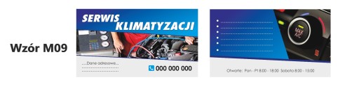 Wizytówki Motoryzacja dwustronne kreda 350g 1000szt