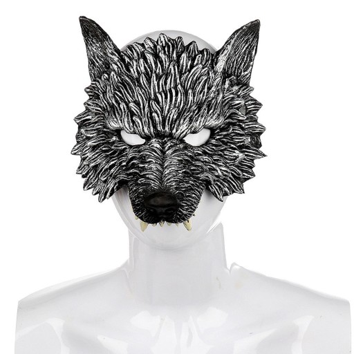 Luxury Wolf Half Face Cosplay Costume Masquerade Accessories Cover Half for