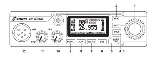РАДИО CB Stabo XM-4006E ASQ AM/FM 12 В CB6 РАЗЪЕМ