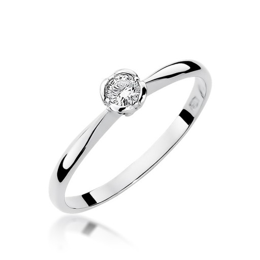 Кольцо W-54 0,10CT Diamonds White Gold 585