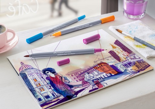FABER-CASTELL Flamastry dwustronne Goldfaber 24 k