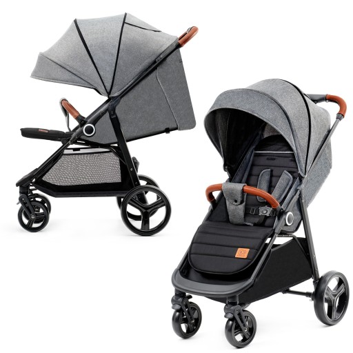 Wózek spacerowy spacerówka 22 kg duże koła i kosz GRANDE PLUS Kinderkraft