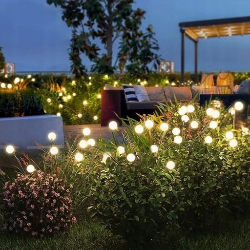 4x солнечные светлячки, садовые лампы 10LED