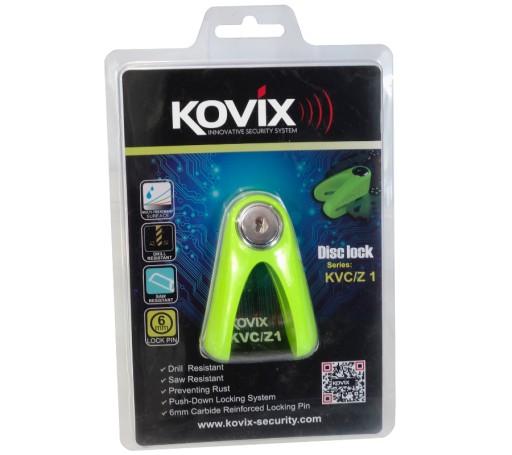 ЗАМОК ТОРМОЗНОГО ДИСКА KOVIX KVC/Z1 FLUO GREEN