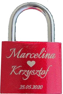Замок Love ко Дню святого Валентина С ГРАВИРОВКОЙ