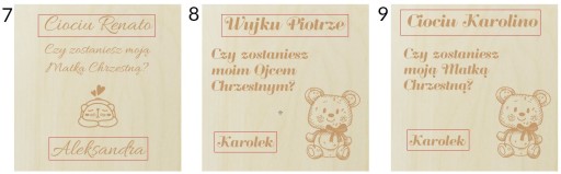 ZAPROSZENIE NA CHRZEST DLA CHRZESTNYCH PROŚBA