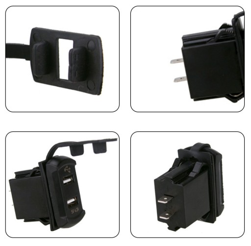 USB 4.2A автомобильное зарядное устройство с зеленым вольтметром