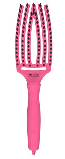 OLIVIA GARDEN FINGERBRUSH CORAL MED распутывает волосы.