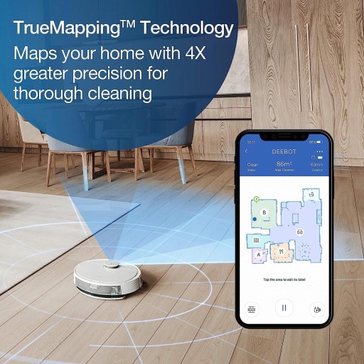 Самоочищающийся робот Ecovacs DEEBOT N8+, лазер dToF, голосовой помощник, карты