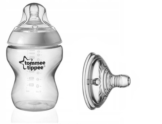 Бутылочка для кормления Tommee Tippee 260 мл с быстродействующей соской длиной 6 м