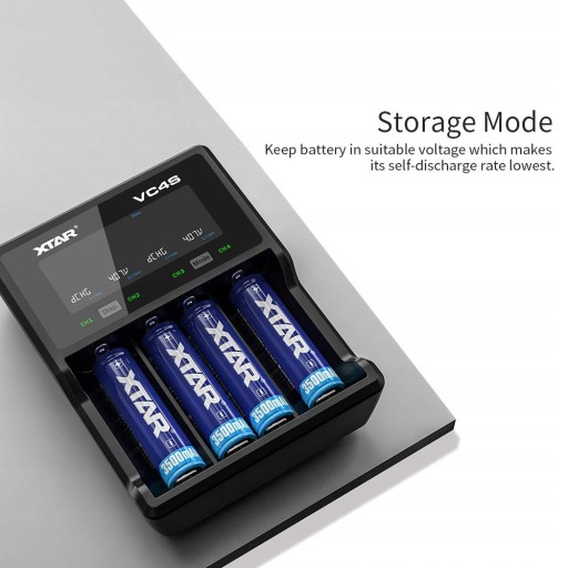 Зарядное устройство для литий-ионных аккумуляторов XTAR-VC4S NI-MH 18650