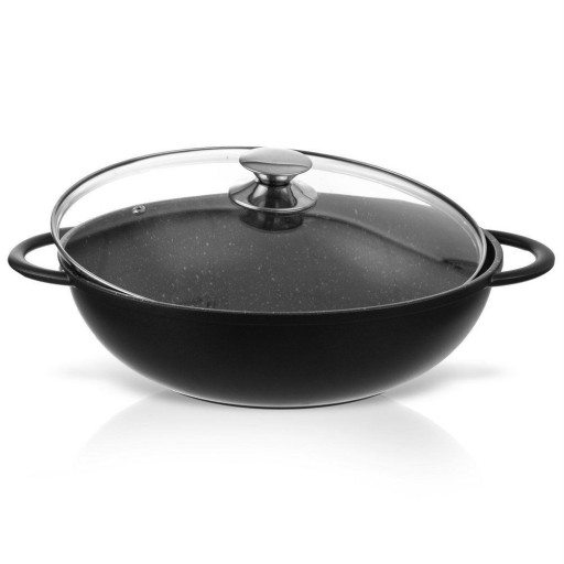 Patelnia granitowa wok 32 cm z pokrywką GRANDE /Orion