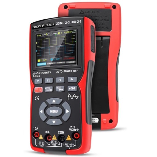 Мультиметр с осциллографом осциллограф 3в1 ZOYI ZT-703S 3,5'' 50Mhz