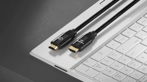 Сверхскоростной кабель Manhattan HDMI 2.1 с Ethernet, 1 м, 8K*60 Гц, в оплетке