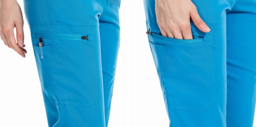 KOMPLET MEDYCZNY DAMSKI SCRUB UNIFORM RÓŻNE KOLORY JASNORÓŻOWY ROZMIAR L