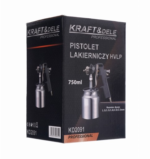 Лак-пистолет HVLP 750 мл KD2091 KRAFT&DELE