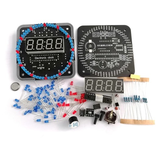 Электронные вращающиеся часы, 60 светодиодов, в корпусе DIY KIT.