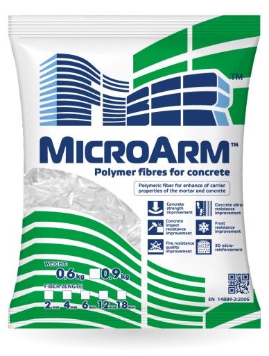 Фибра полипропиленовая MicroArm для бетона 12 мм 0,9 кг