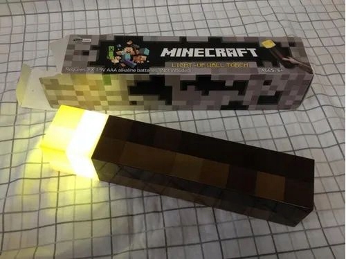 LAMPKA MINECRAFT POCHODNIA NA STOLIK ŚCIANĘ RĘCZNA