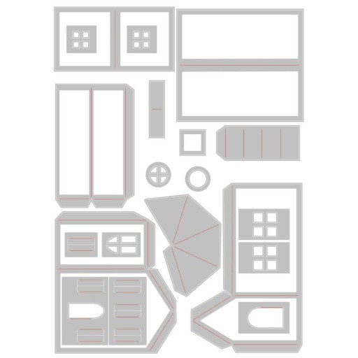Wykrojnik do papieru Sizzix Thinlits - Paper Village domki