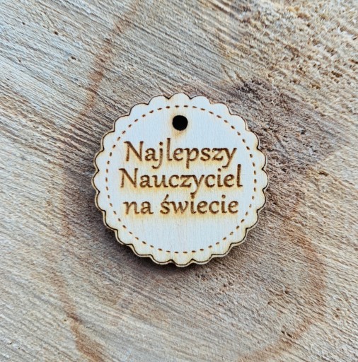 Tabliczka z napisem najlepszy nauczyciel otwór 3cm