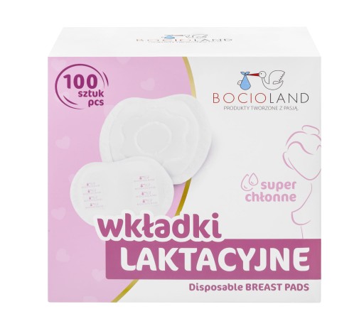 WKŁADKI LAKTACYJNE BOCIOLAND 100 SZT