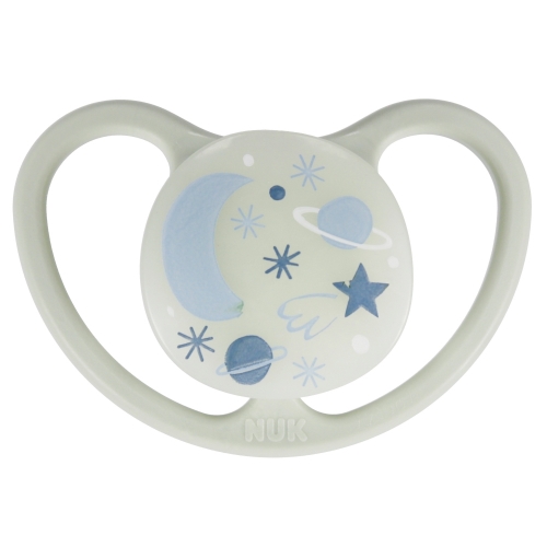 Силиконовая соска NUK SPACE NIGHT, светящаяся, 6-18 м