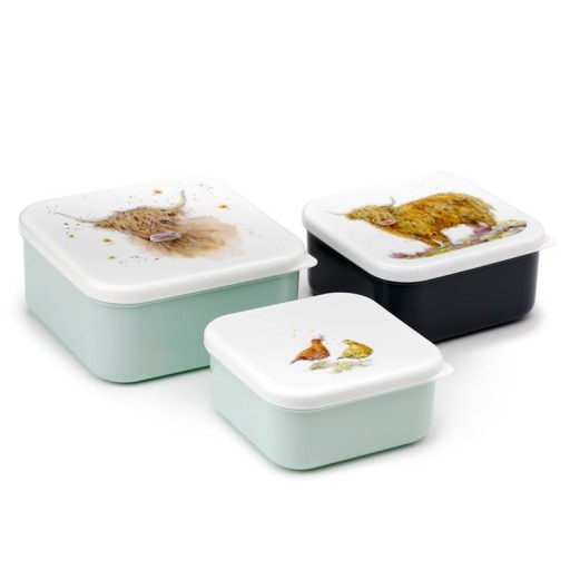 Lunchbox корова с челкой 3 ланч -коробки закуски для рабочей школы