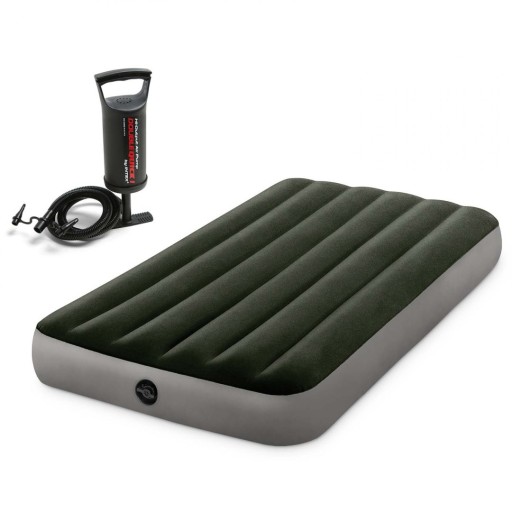 MATERAC WELUROWY DMUCHANY +POMPKA INTEX ŁÓŻKO 2 OS