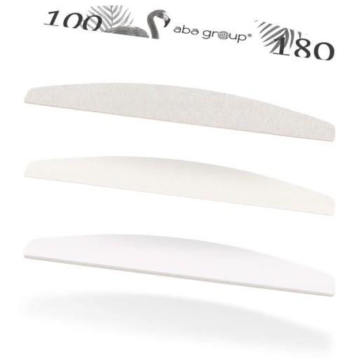 Pilnik do Paznokci Półksiężyc Łódka 100/180 50 sztuk Standard Aba Group