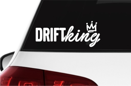 Наклейка на окно автомобиля DRIFT KING 22 см