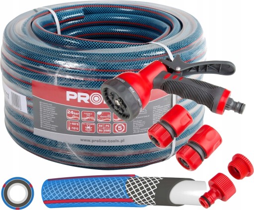 САДОВЫЙ ШЛАНГ PROLINE 1/2'' 20м + СОЕДИНИТЕЛИ + ПИСТОЛЕТ
