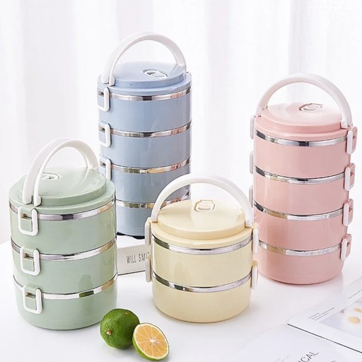 Коробка для еды Bento из нержавеющей стали, многослойная герметичная коробка для обеда для женщин и детей