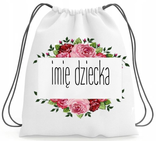 Plecak z imieniem worek do szkoły przedszkola na buty kapcie #