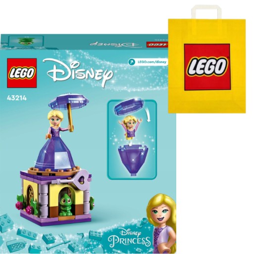 LEGO DISNEY PRINCESS WIRUJĄCA ROSZPUNKA ZESTAW 43214 + TORBA NA PREZENT