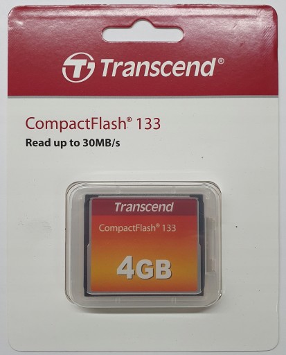 КАРТА TRANSCEND 4 ГБ CompactFlash CF 133 TS4GCF133