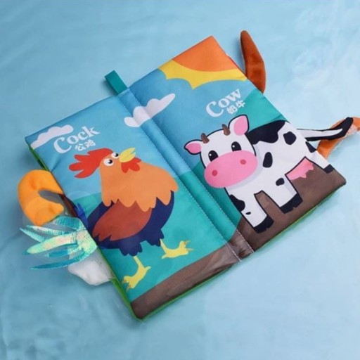Книжка WOOPIE BABY с тканью «Хвосты животных»