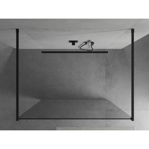 MEXEN KIOTO ŚCIANKA PRYSZNICOWA WOLNOSTOJĄCA 100 x 200 CM CZARNA szkło 8 mm