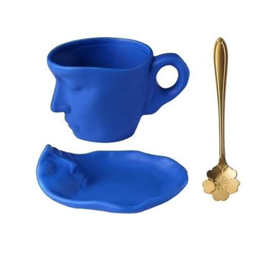 Кофейная кружка Керамическая кофейная кружка для кухни Milk Blue