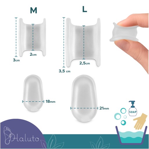 Гель WEDGE CORRECTOR между пальцами для шишек, мягкий разделитель L PARA HALUTO